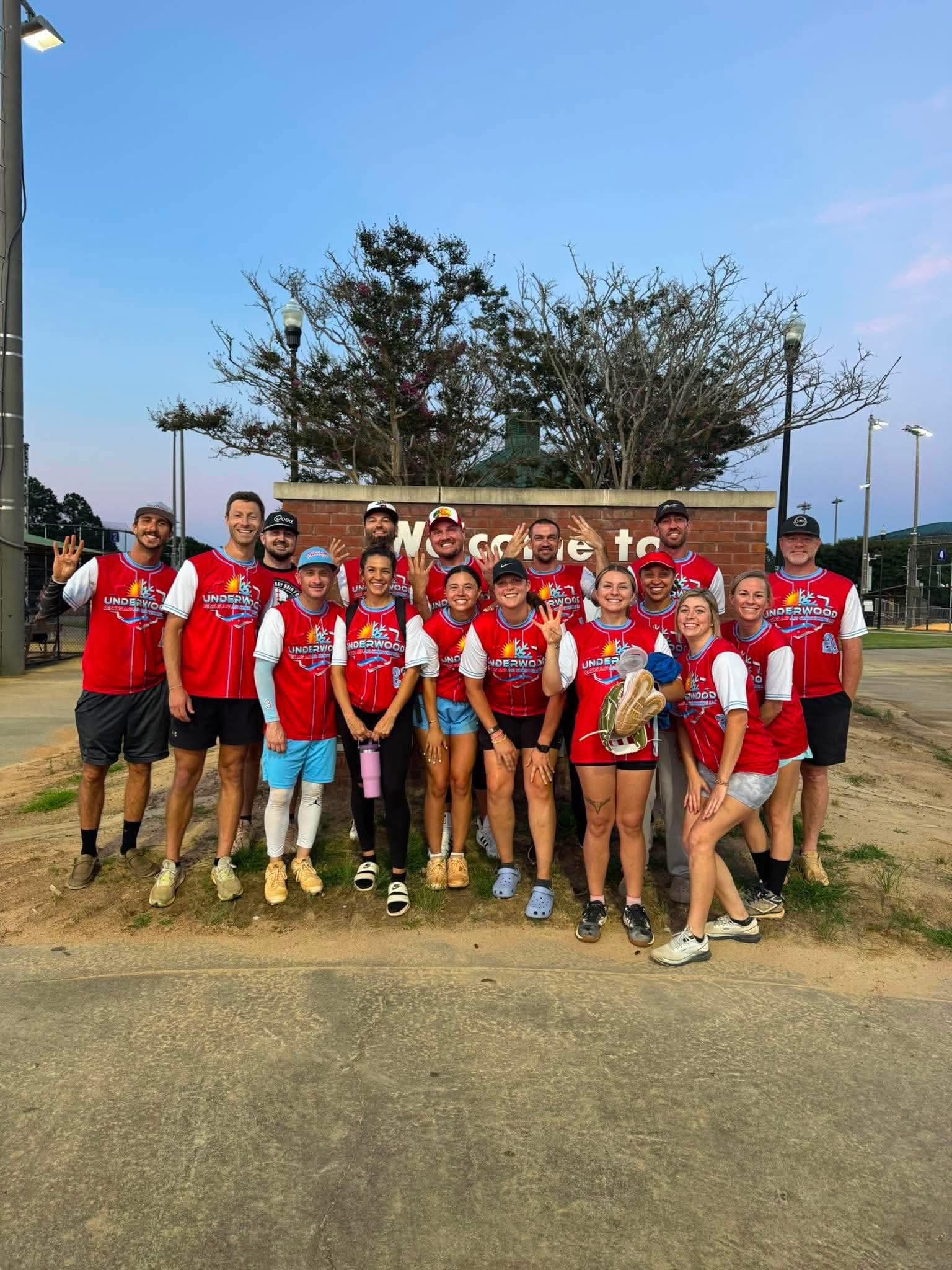 Underwood Heating and Air Conditioning softball team supporting the Phenix City community