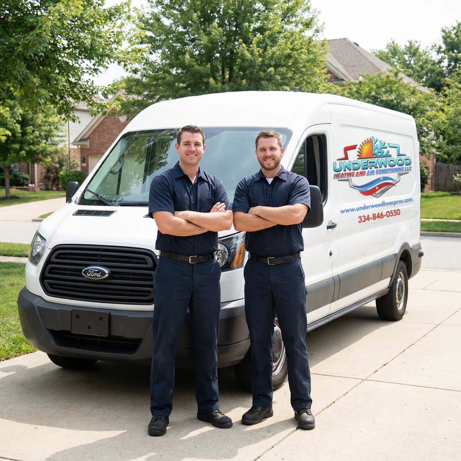 Underwood HVAC service van in Phenix City, AL