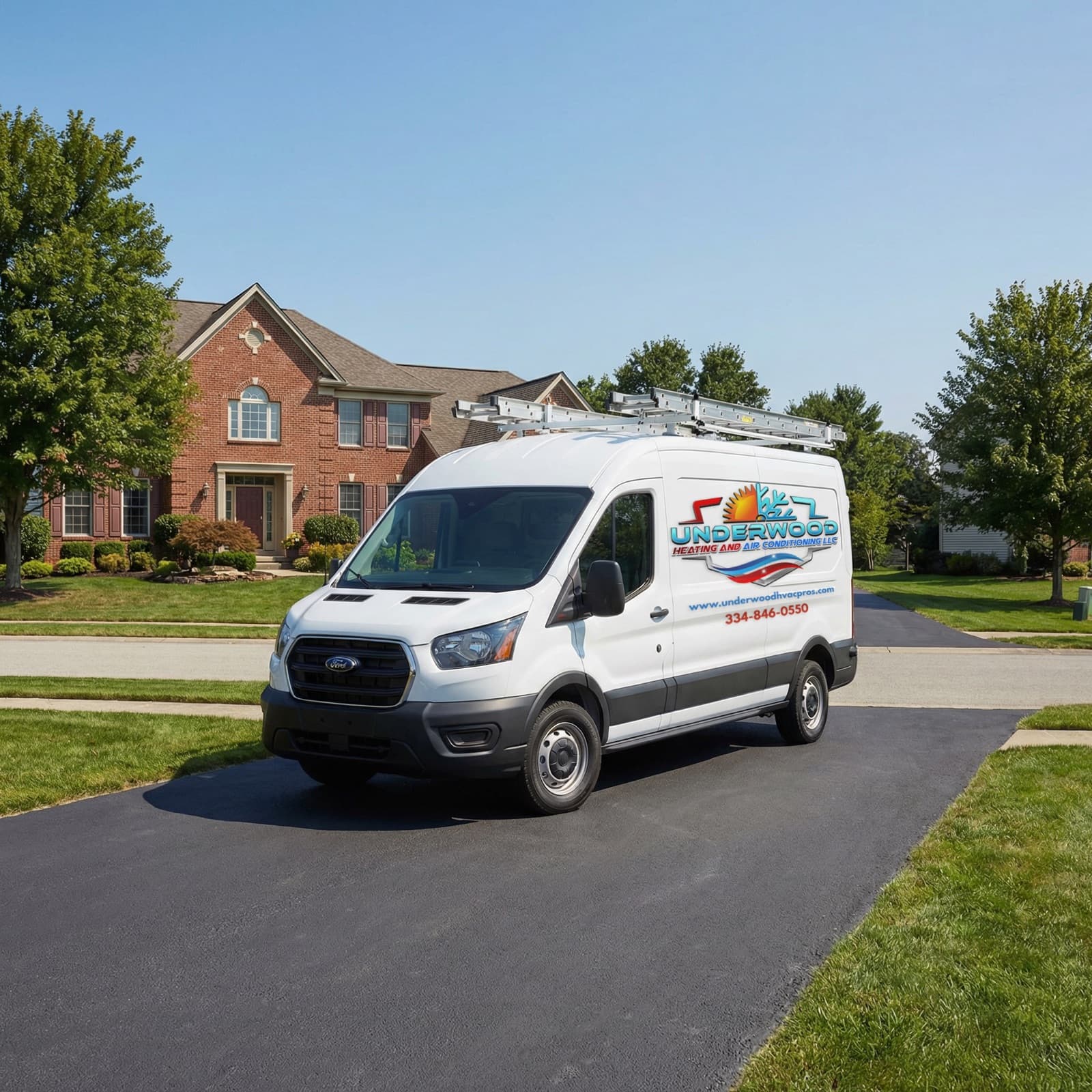 Underwood HVAC service van in Phenix City, AL